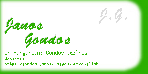 janos gondos business card